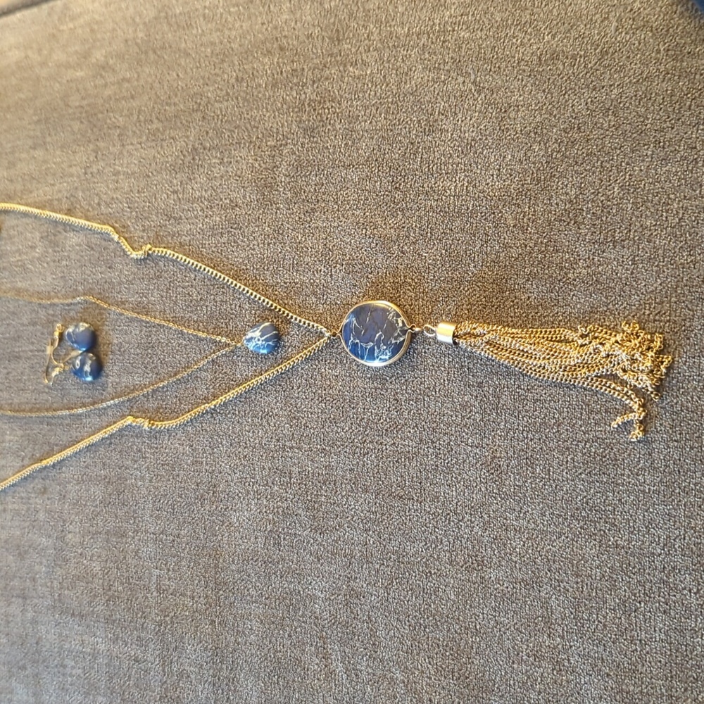 Earrings and necklace